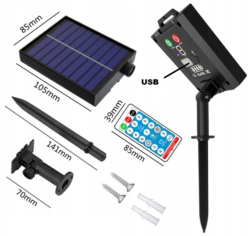 Solar 222/H2 Solární vánoční řetez - teplá bílá, 200LED/20Metrů dálkový ovladač
