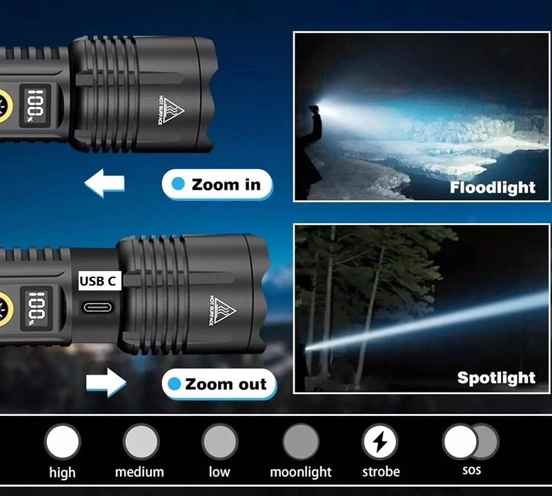 LED USB svítilna 1000lm