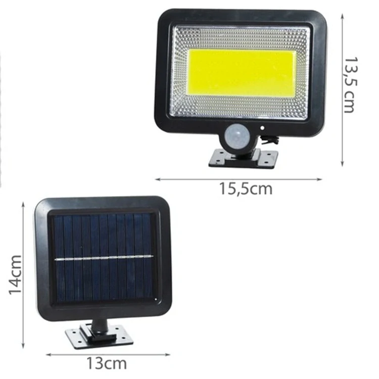 SOLAR PIR100COB Solární reflektor s PIR čidlem