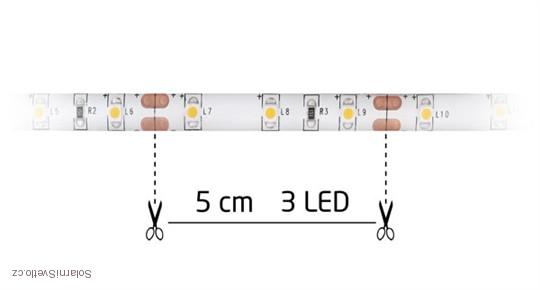 Lighting LED pásek 3528 5metrů/300diod 24W voděodolný červený