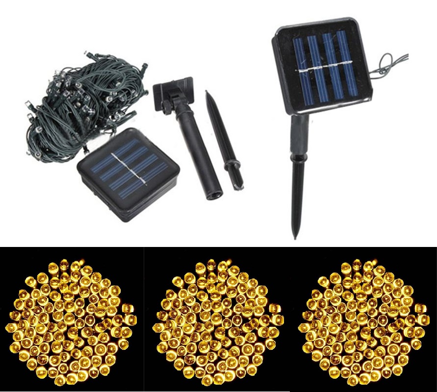 Solar 206/22 Solární vánoční řetěz - žlutá, 200LED/22Metrů