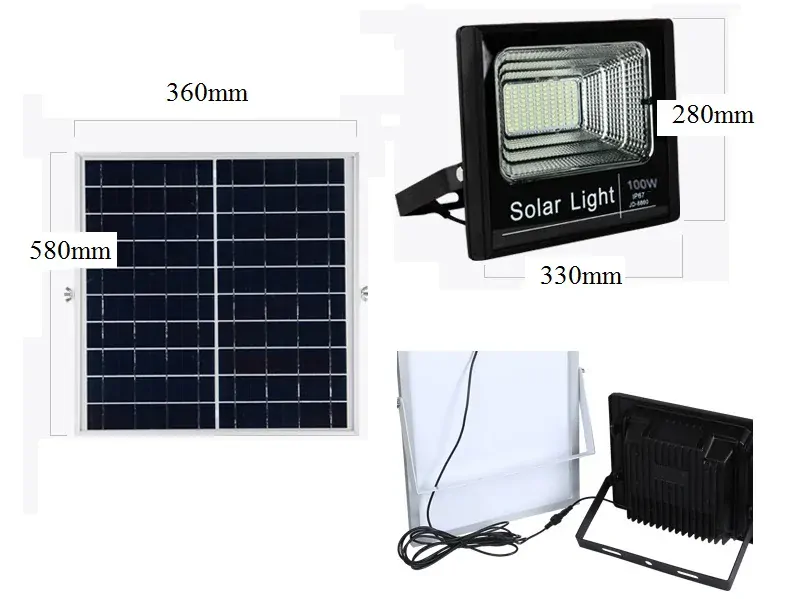 Solar-179 Solární světelný systém 100W, dálkový ovladač