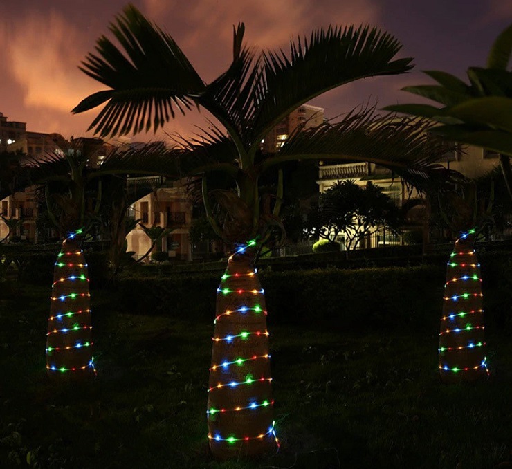 Solar SS12/R Solární světelný had RGB, 100LED/12M
