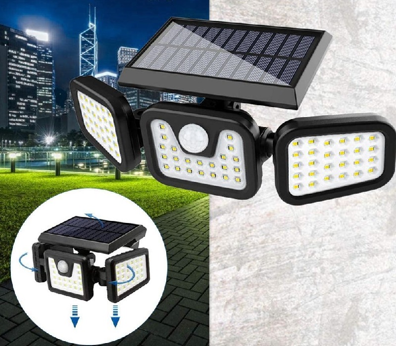 Solar SN74 Solární LED světlo s PIR čidlem pohybu 74x LED