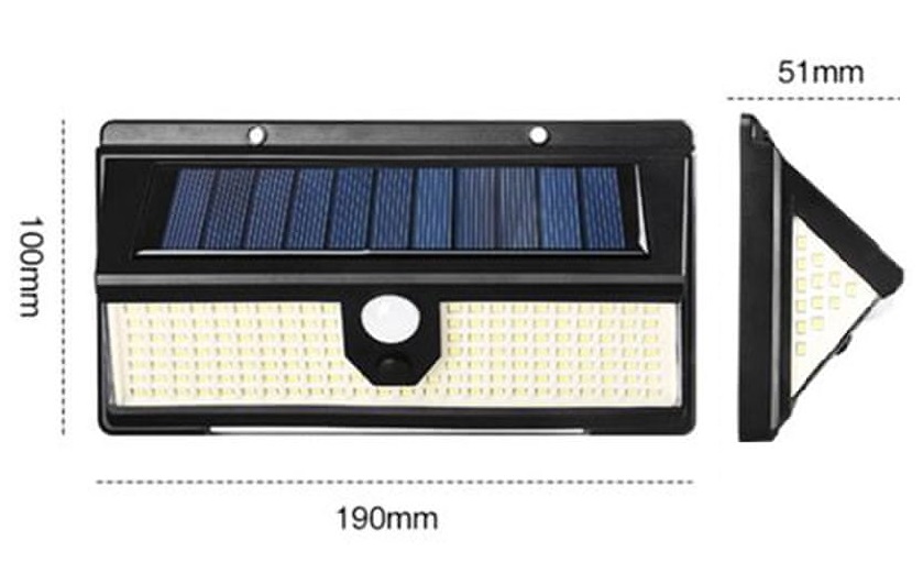 Solar 190 Solární LED světlo s PIR čidlem 190x LED 