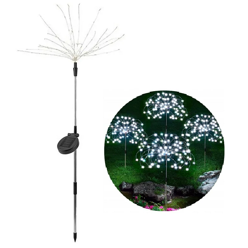 Solar 121 Solární světlo pampeliška 120x LED set 2 kusů čistá bílá