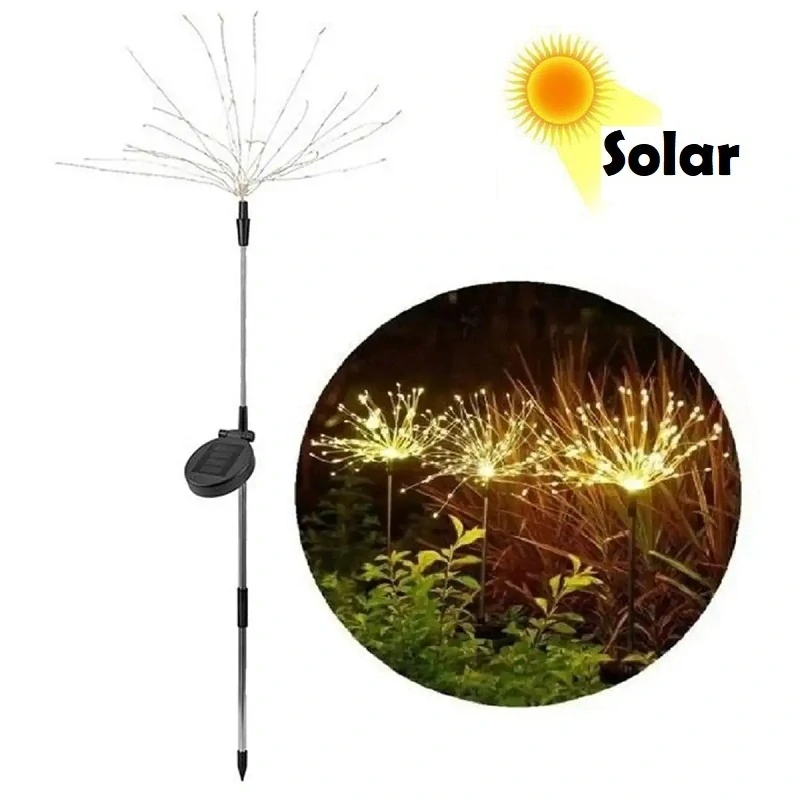 Solar Z122, Zahradní solární světlo zapichovací 120x LED set 2 kusů teplá bílá