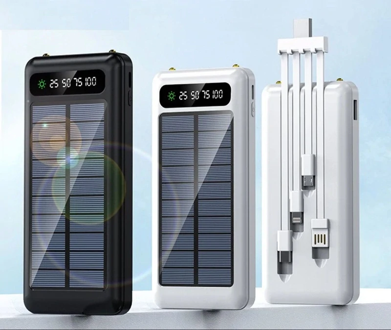 Speed S2000 Solární Powerbank 20000 mAh, černá, 2x LED