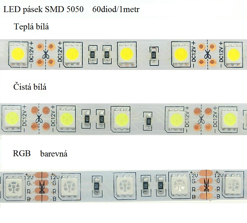 Lighting 555005 LED pásek RGB 5050 5 metru IP20
