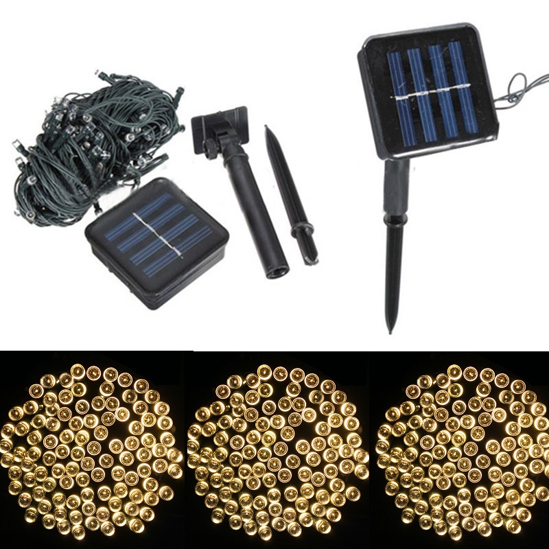 Solar 102/12 Solární vánoční řetěz - teplá bílá, 100LED/12Metrů