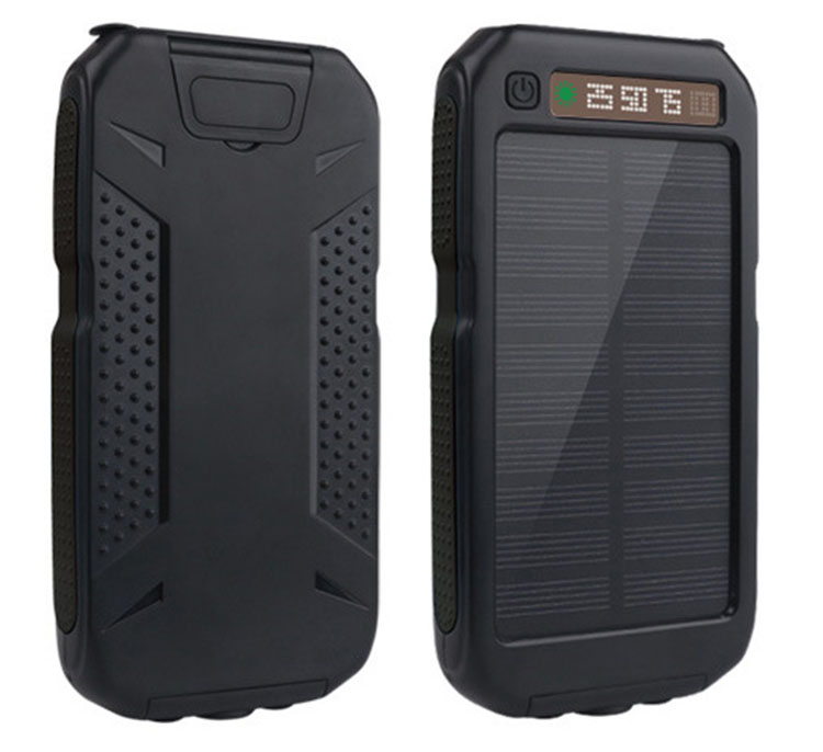 Speed S1032 Solární Powerbank 10000 mAh, černá, 3x LED