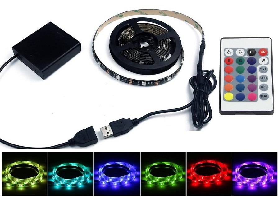 Lighting B5242 LED pásek 2 metry IP65 RGB na baterii