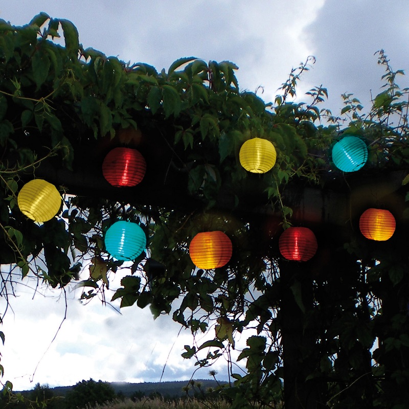 Solar SR15 Solární světelný řetěz lampiony, 10LED/1,5 Metrů