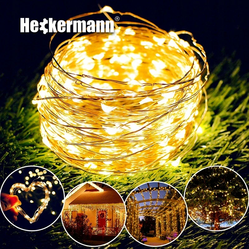 Solar 222/H2 Solární vánoční řetez - teplá bílá, 200LED/20Metrů dálkový ovladač