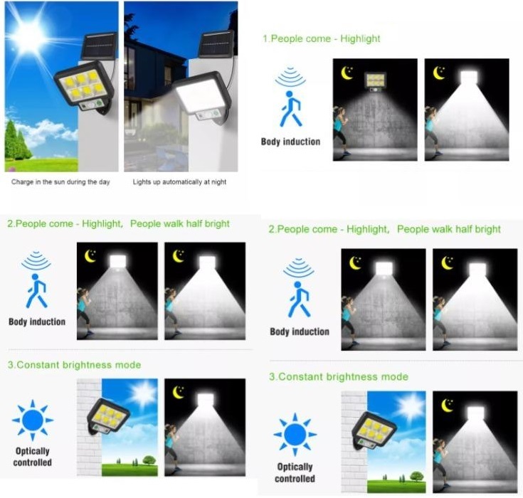 Solar S120/6 Solární LED světlo s PIR čidlem LED COB
