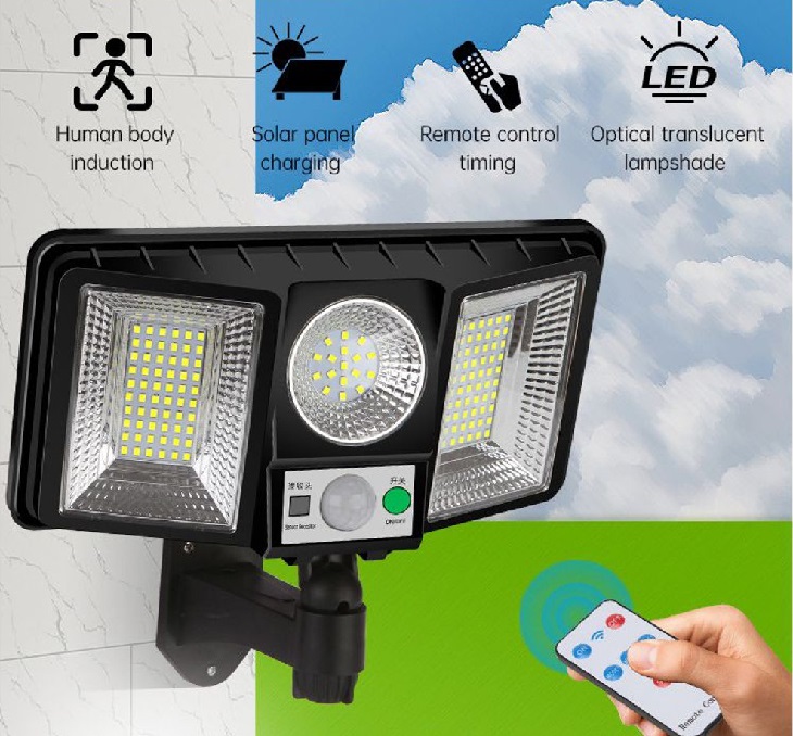 Solar 1137 Solární světlo s PIR čidlem pohybu 137 LED diod