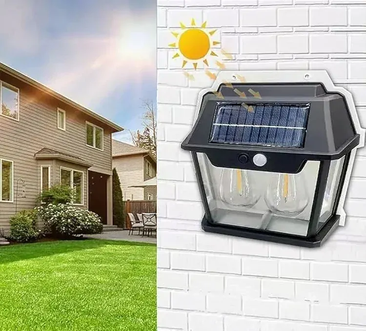 Solar E24/2 Solární nástěnné světlo s PIR čidlem