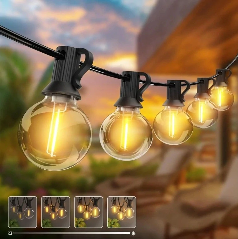 Solar 15/24 Solární vánoční řetěz teplá bílá, 24xLED COB 15 Metrů
