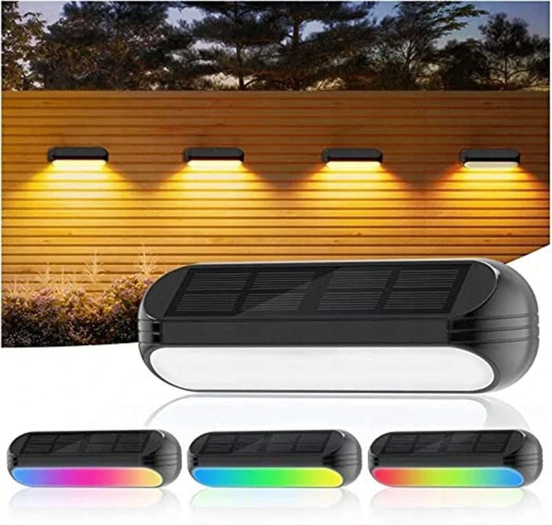 SOLAR S/S003 Zahradní solární světlo teplá bílá + RGB