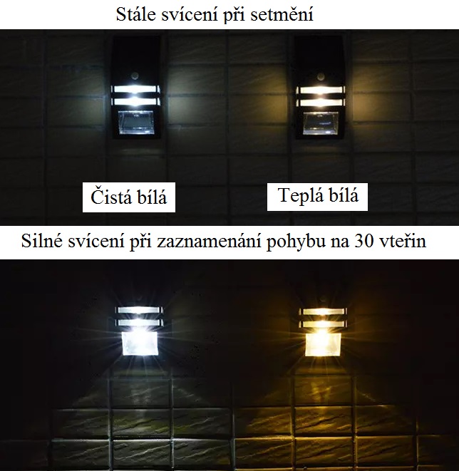 SOLAR Solární světlo s PIR čidlem 685 teplá bílá