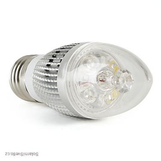 LED Light LED žárovka svíčka E27 3W bílá čistá